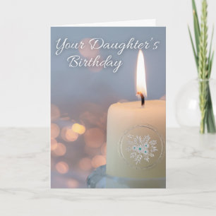 Carte Vos filles Anniversaire Souvenir avec bougie