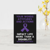 Carte Vos Mots Actes D'Attitude Violet Ribbon Overdose (Fleur jaune)