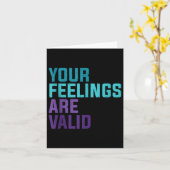 Carte Vos Sentiments Sont Valides Message Santé Mentale (Fleur jaune)