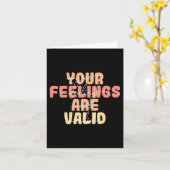 Carte Vos sentiments sont valides Sensibilisation à la s (Fleur jaune)