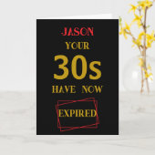 Carte Vos trentenaires ont expiré (Fleur jaune)