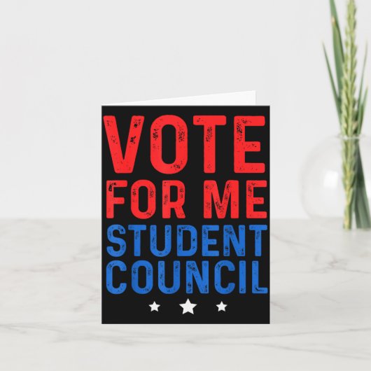 Carte Vote For Me Student Council (Devant)
