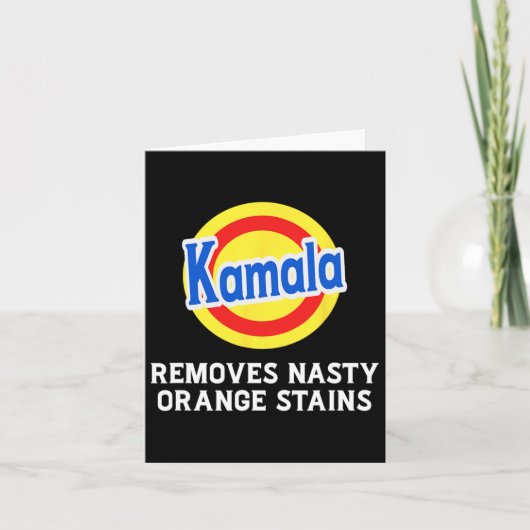 Carte Vote Kamala Supprime Le Nasty Orange Stains Deterg (Devant)