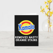 Carte Vote Kamala Supprime Le Nasty Orange Stains Deterg (Fleur jaune)