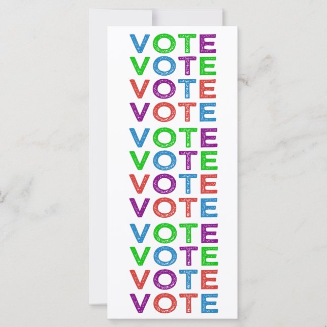 Carte VOTE multicolore (Devant)