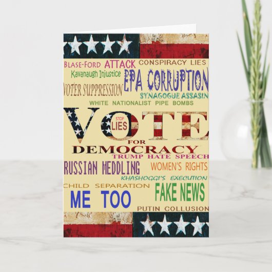 Carte Vote pour la démocratie (Devant)