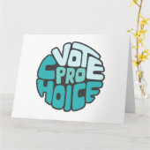 Carte Vote Pro Choix Art De Mot (Fleur jaune)
