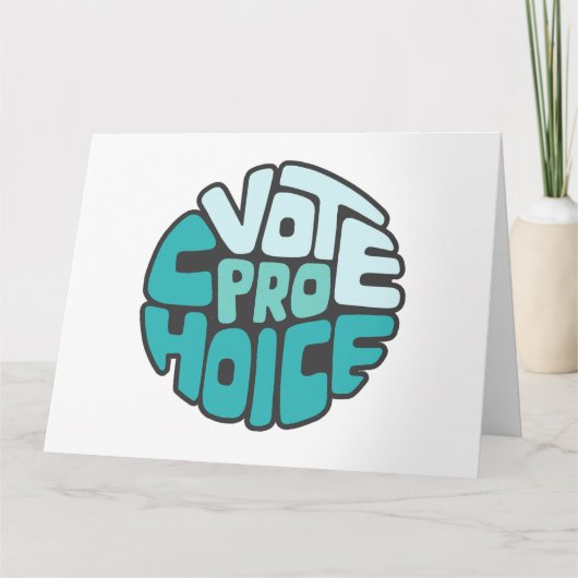 Carte Vote Pro Choix Art De Mot (Devant)
