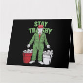 Carte Vote Trump Garbage Man Stay Trashy 2024 Election (Devant)