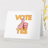 Carte Votez oui (Fleur jaune)