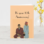 Carte Votre 10ème anniversaire (Fleur jaune)