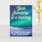 Carte Votre Amitié Est Un Noël Bénéfique (Fleur jaune)