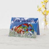 Carte Votre anniversaire (Fleur jaune)