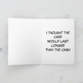 Carte Votre argent d'anniversaire (Intérieur)