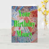 Carte Votre argent d'anniversaire (Fleur jaune)