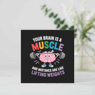 Carte Votre cerveau est un muscle - Citation de l'état d