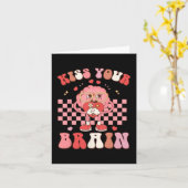 Carte Votre Cerveau Valentines Test Day Enseignant Squad (Fleur jaune)