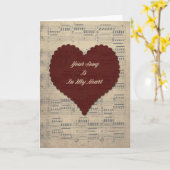 Carte Votre chanson de la Saint-Valentin (Fleur jaune)