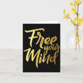 Carte Votre citation dorée de l'esprit  (Fleur jaune)