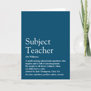 Carte Votre Définition De Professeur Typographique Amusa
