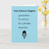 Carte Votre Diplôme de Sciences Un Drôle Poem Girl (Fleur jaune)