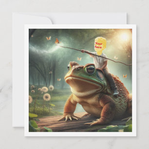 Carte Votre enfant monte une grenouille, mettez mon visa