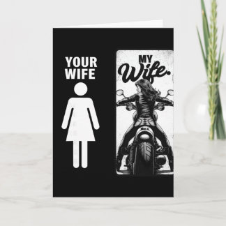 Carte Votre femme est simple Ma femme Biker Wife Saint-V