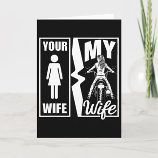 Carte Votre femme est simple Ma femme Biker Wife Saint-V
