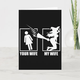Carte Votre Femme Et Ma Femme - Femme-Sorcière Halloween