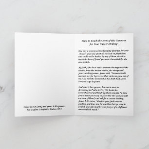 Carte Votre guérison du cancer est une touche