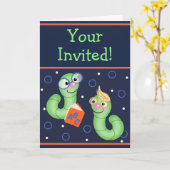 Carte Votre invité / Baby shower / Saupoudrer (Fleur jaune)