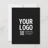 Carte Votre logo avec code QR et texte modifiables (Dos)