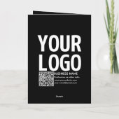 Carte Votre logo avec code QR et texte modifiables (Dos)