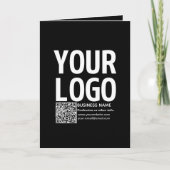 Carte Votre logo avec code QR et texte modifiables (Devant)