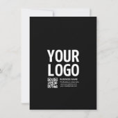 Carte Votre logo avec code QR et texte modifiables (Dos)