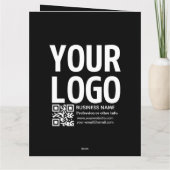 Carte Votre logo avec code QR et texte modifiables (Dos)