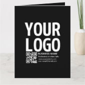 Carte Votre logo avec code QR et texte modifiables (Devant)