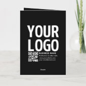 Carte Votre logo avec code QR et texte modifiables (Dos)