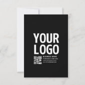 Carte Votre logo avec code QR et texte modifiables (Dos)