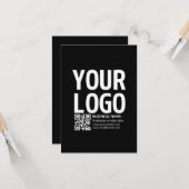 Carte Votre logo avec code QR et texte modifiables (Devant/Arrière en situation)