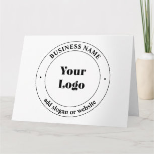 Carte Votre logo d'entreprise et texte promotionnel Bl