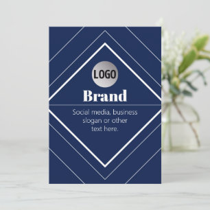 Carte Votre logo et design moderne personnalisable   Ble