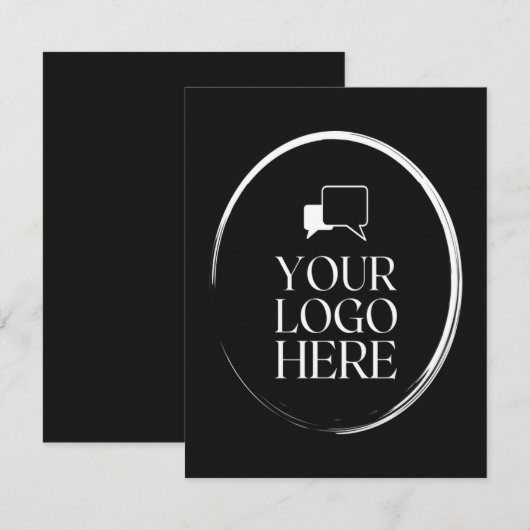 Carte Votre logo ici Moderne (Devant / Derrière)