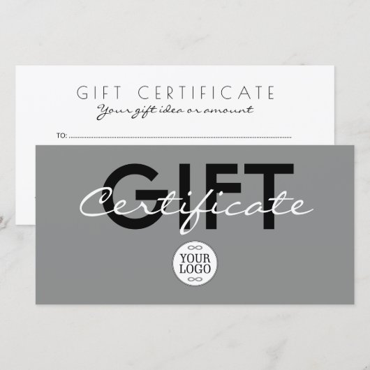 Carte Votre logo - Point - Fond BLANC certificat (Devant / Derrière)