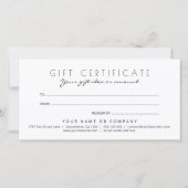 Carte Votre logo - Point - Fond BLANC certificat (Dos)