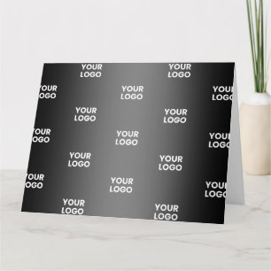 Carte Votre logo simple répétitif Dégradé noir et gris