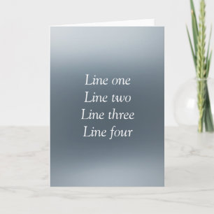 Carte Votre message ici fond métallisé gris bleu
