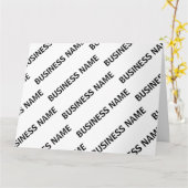 Carte Votre Motif de nom d'entreprise | Noir et blanc (Fleur jaune)