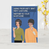 Carte Votre moustache n'est pas non plus... (Fleur jaune)