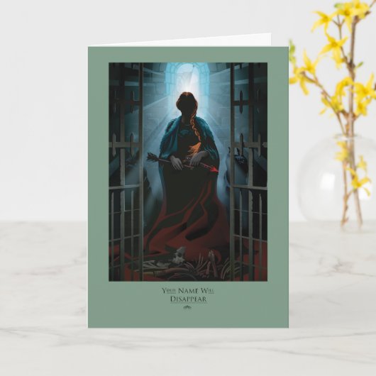 Carte Votre nom disparaîtra (Fleur jaune)